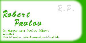 robert pavlov business card