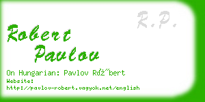 robert pavlov business card